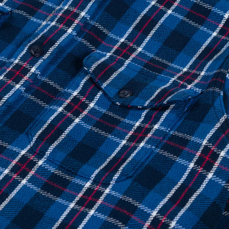 Polo Ralph Lauren Plaid Flannel Work Shirt Blue Navy-7