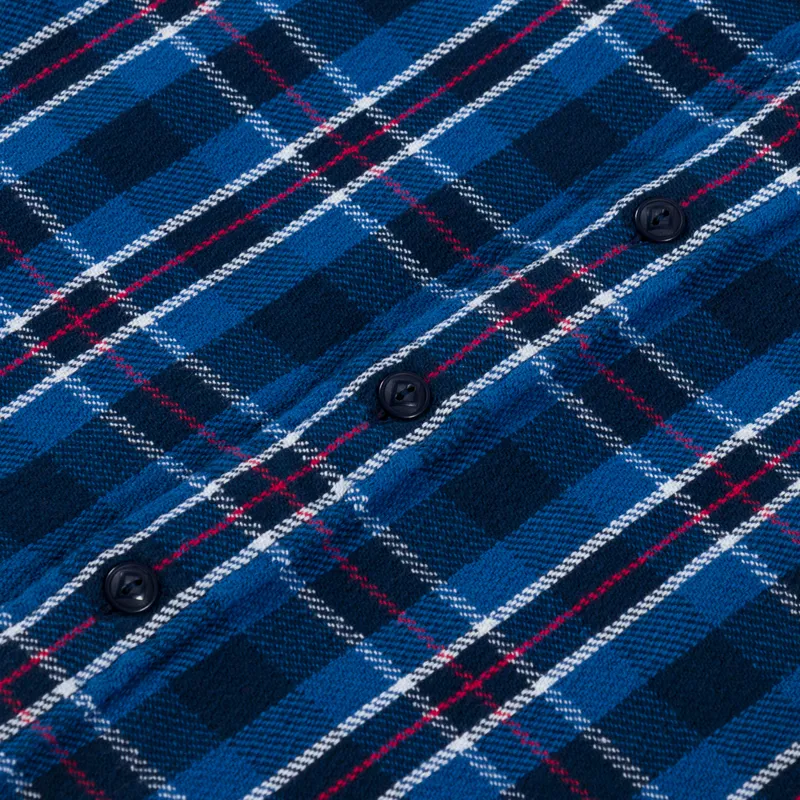 Polo Ralph Lauren Plaid Flannel Work Shirt Blue Navy-6