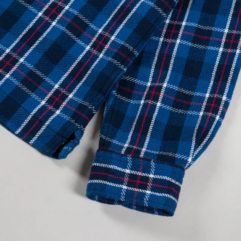 Polo Ralph Lauren Plaid Flannel Work Shirt Blue Navy-8