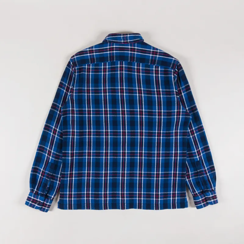 Polo Ralph Lauren Plaid Flannel Work Shirt Blue Navy-1