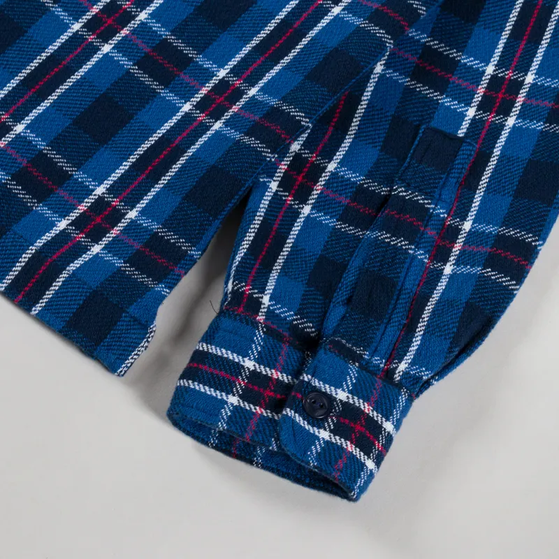 Polo Ralph Lauren Plaid Flannel Work Shirt Blue Navy-9