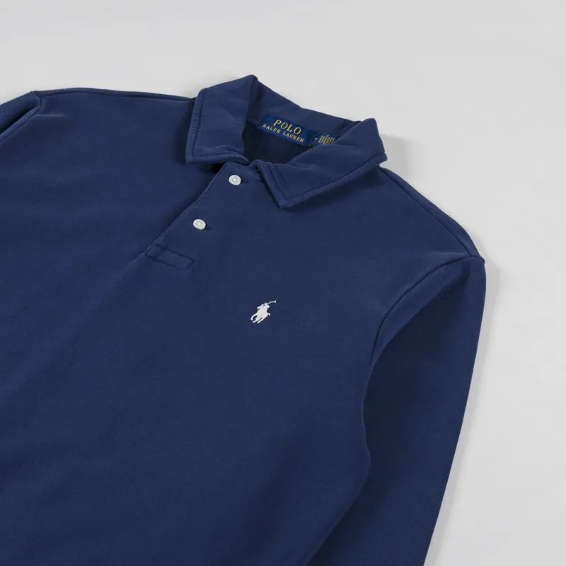 【関税&送料込】Polo Ralph Lauren Navy Blue Cotton Sweatshir Double Knit Sweatshirt Aviator Navy | Polo Ralph Lauren | EQVVS