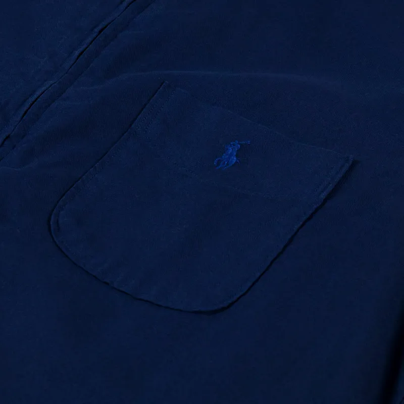Polo Ralph Lauren Garment Dyed Oxford Overshirt Spring Navy-5