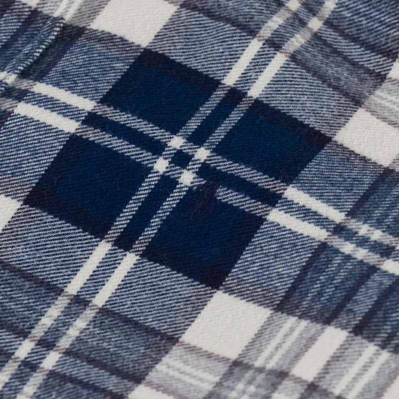 Polo Ralph Lauren Plaid Brushed Flannel Shirt Off White Navy-6