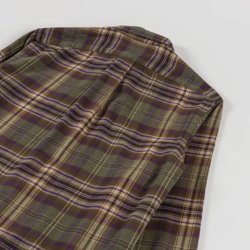 Polo Ralph Lauren Plaid Brushed Flannel Shirt Olive Brown-3