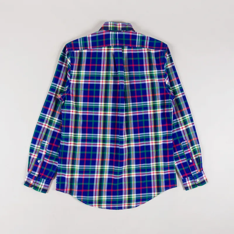 Polo Ralph Lauren Plaid Oxford Shirt Royal White-1