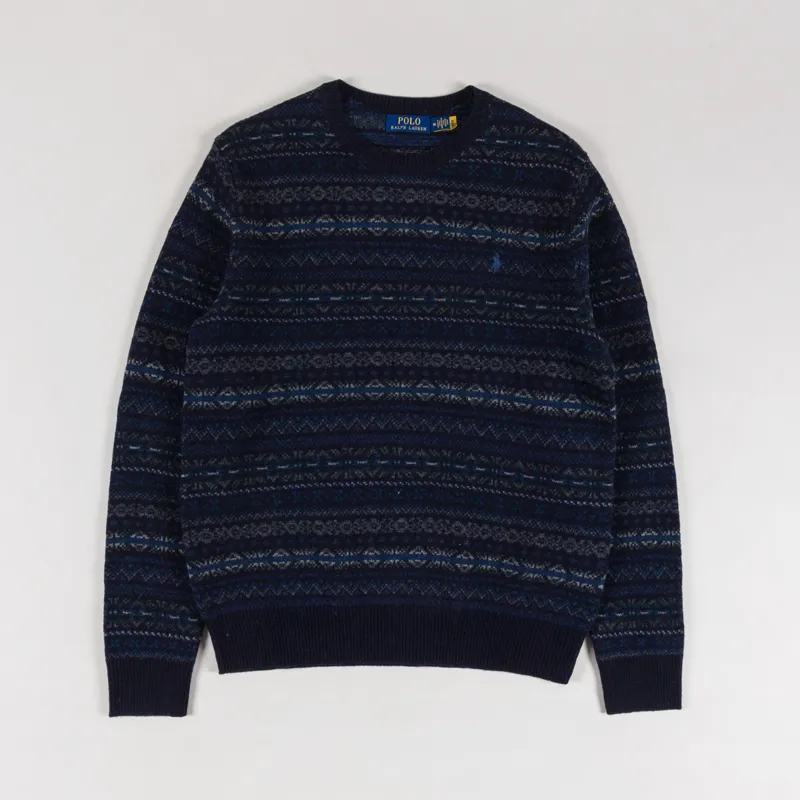 Polo Ralph Lauren Fair Isle Wool Jumper Navy Combo