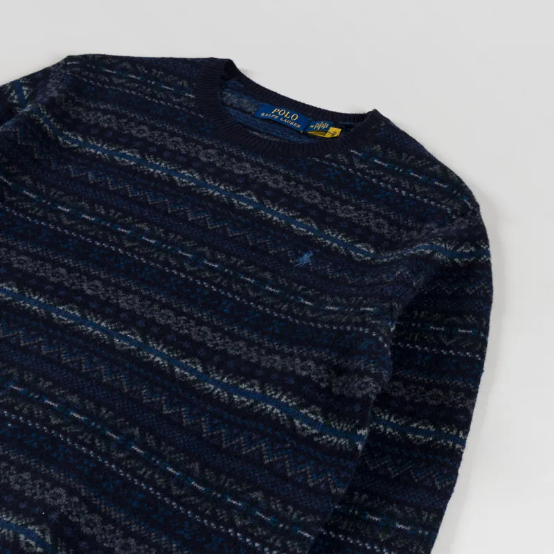 Polo Ralph Lauren Fair Isle Wool Jumper Navy Combo-2