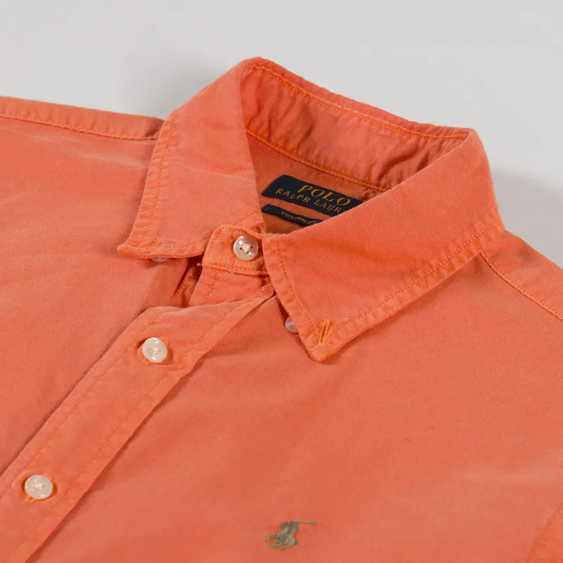 Polo Ralph Lauren Garment Dyed Oxford Shirt Spring Melon-4