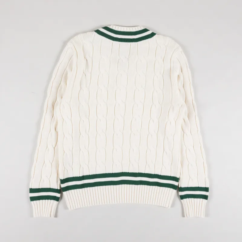 Polo Ralph Lauren The Iconic Cricket Jumper Cream New Forest-1