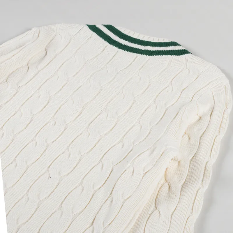 Polo Ralph Lauren The Iconic Cricket Jumper Cream New Forest-3