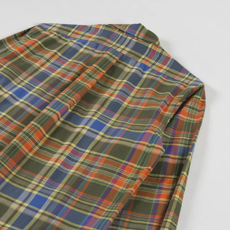 Polo Ralph Lauren Checked Oxford Cotton Shirt Green Orange-3