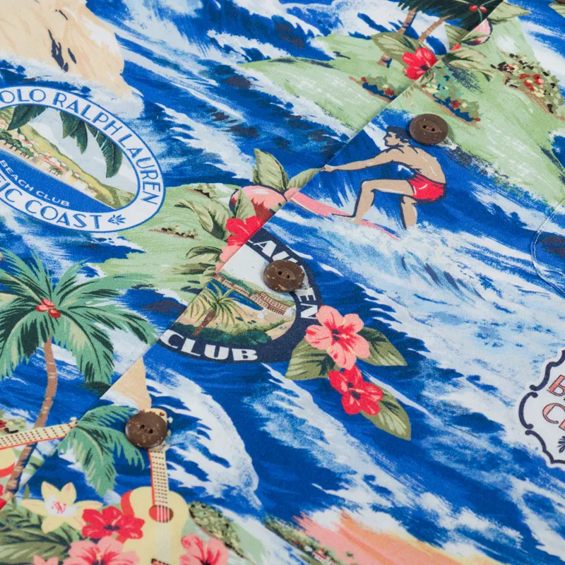 Polo Ralph Lauren Beach Print Camp Shirt Polo Surf Scenic-3