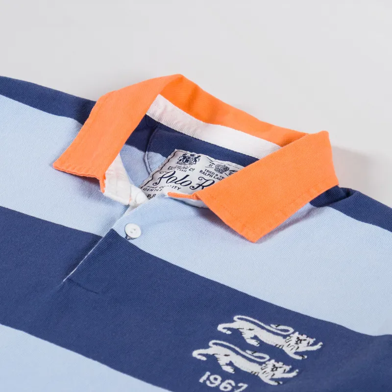Polo Ralph Lauren Vintage Fit Striped Jersey Rugby Shirt Newport Navy Multi-4