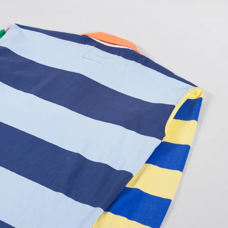 Polo Ralph Lauren Vintage Fit Striped Jersey Rugby Shirt Newport Navy Multi-3