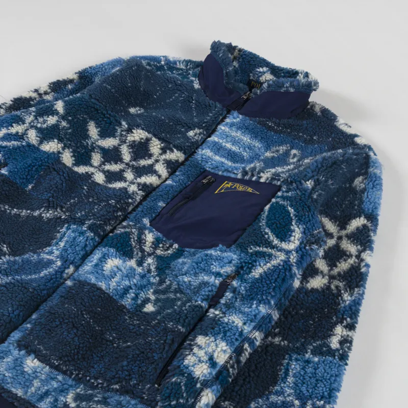 Polo Ralph Lauren Shibori Inspired Fleece Jacket Indigo-3
