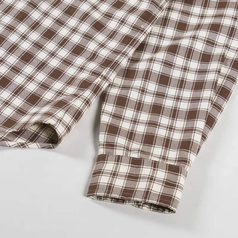 Polo Ralph Lauren Custom Fit Plaid Oxford Shirt Brown Cream-6