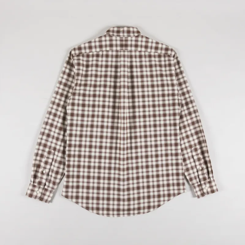 Polo Ralph Lauren Custom Fit Plaid Oxford Shirt Brown Cream-1
