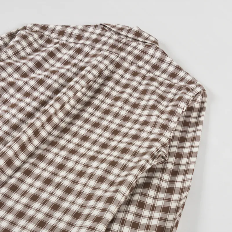 Polo Ralph Lauren Custom Fit Plaid Oxford Shirt Brown Cream-2