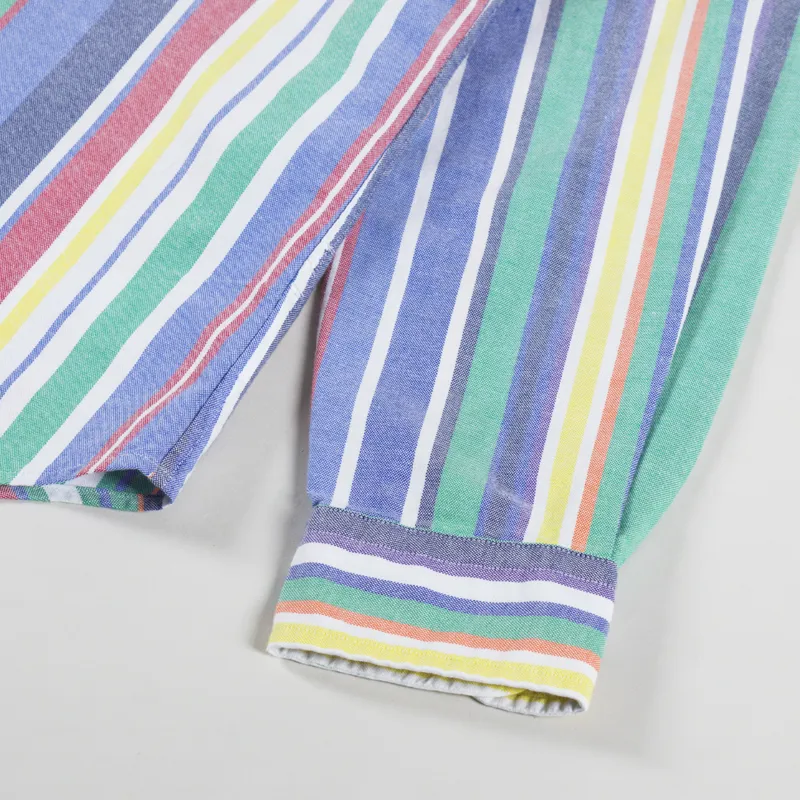 Polo Ralph Lauren Custom Fit Striped Oxford Shirt Navy Red Multi-7
