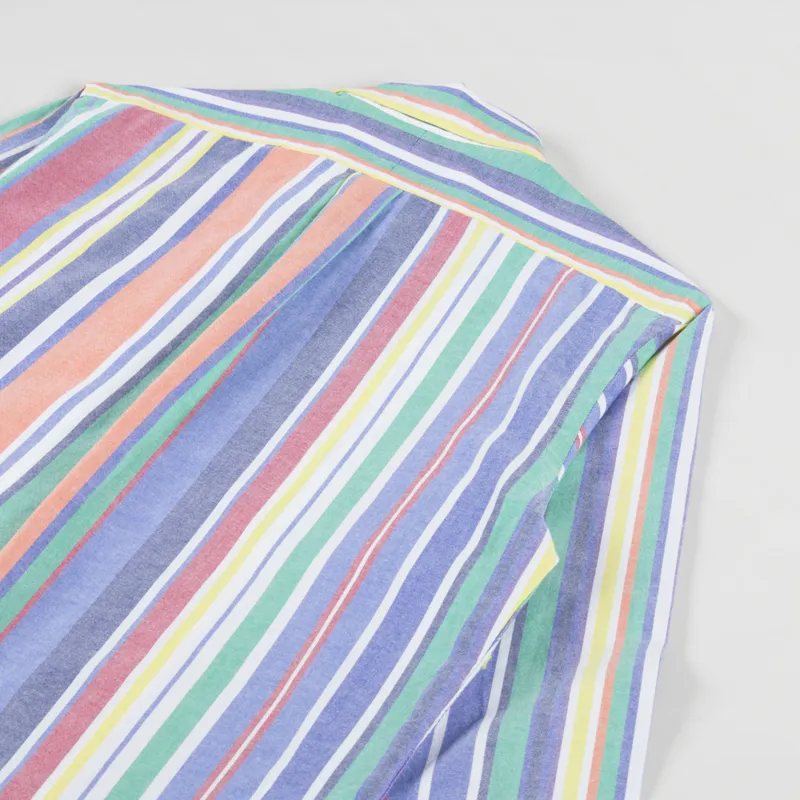 Polo Ralph Lauren Custom Fit Striped Oxford Shirt Navy Red Multi-3