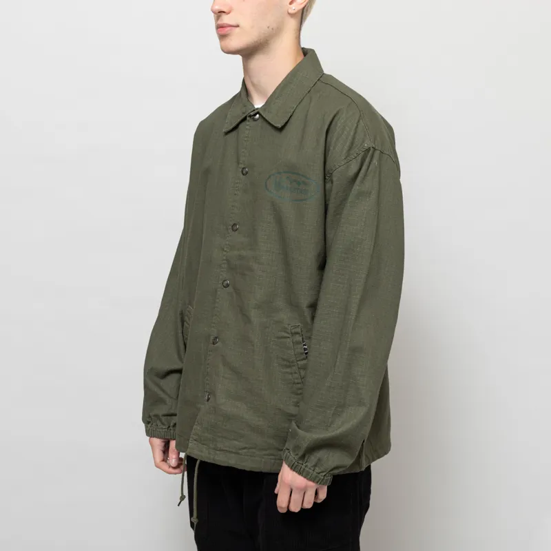 Manastash Hemp Rip Coach Jacket Olive-1