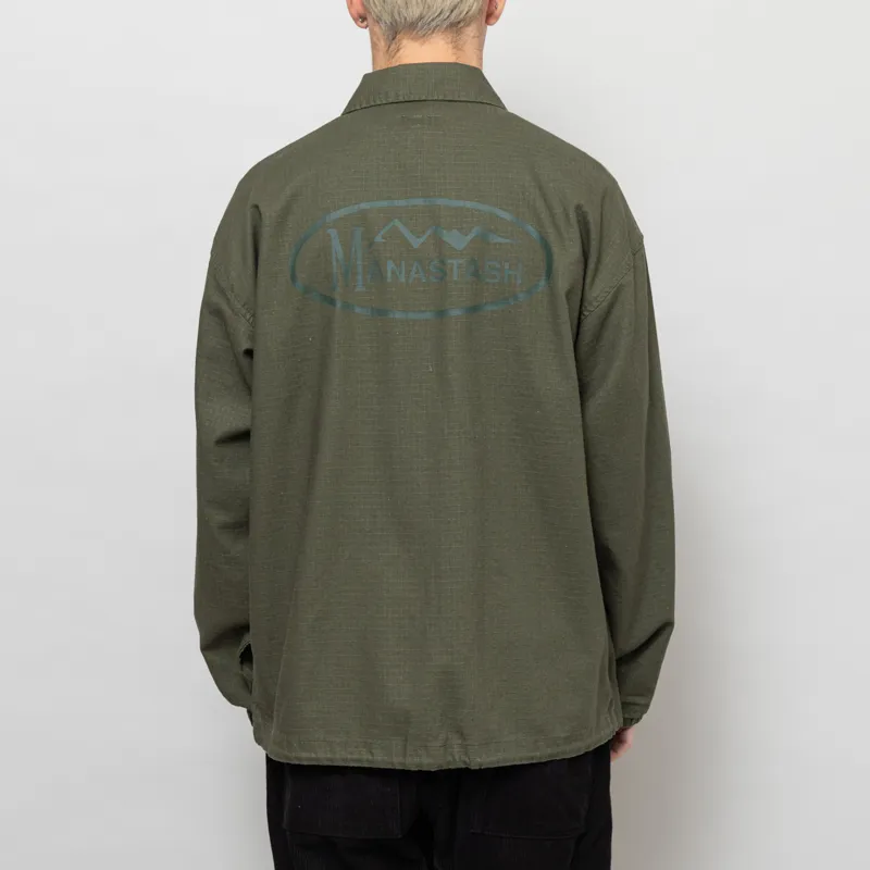 Manastash Hemp Rip Coach Jacket Olive-3