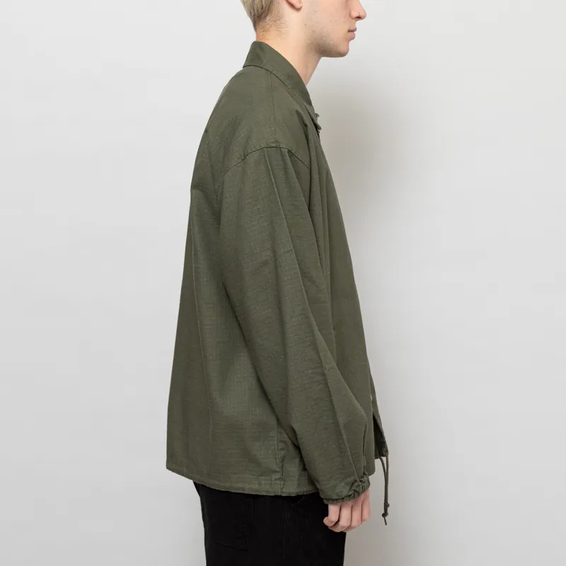 Manastash Hemp Rip Coach Jacket Olive-4