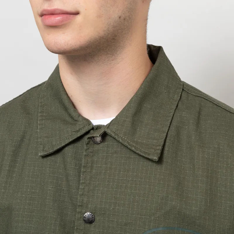 Manastash Hemp Rip Coach Jacket Olive-5