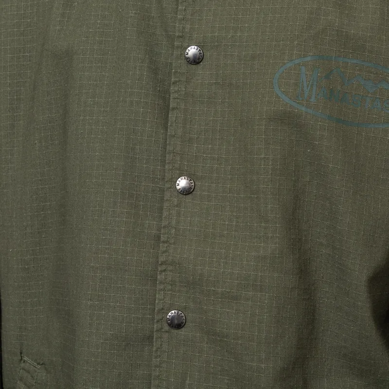 Manastash Hemp Rip Coach Jacket Olive-10