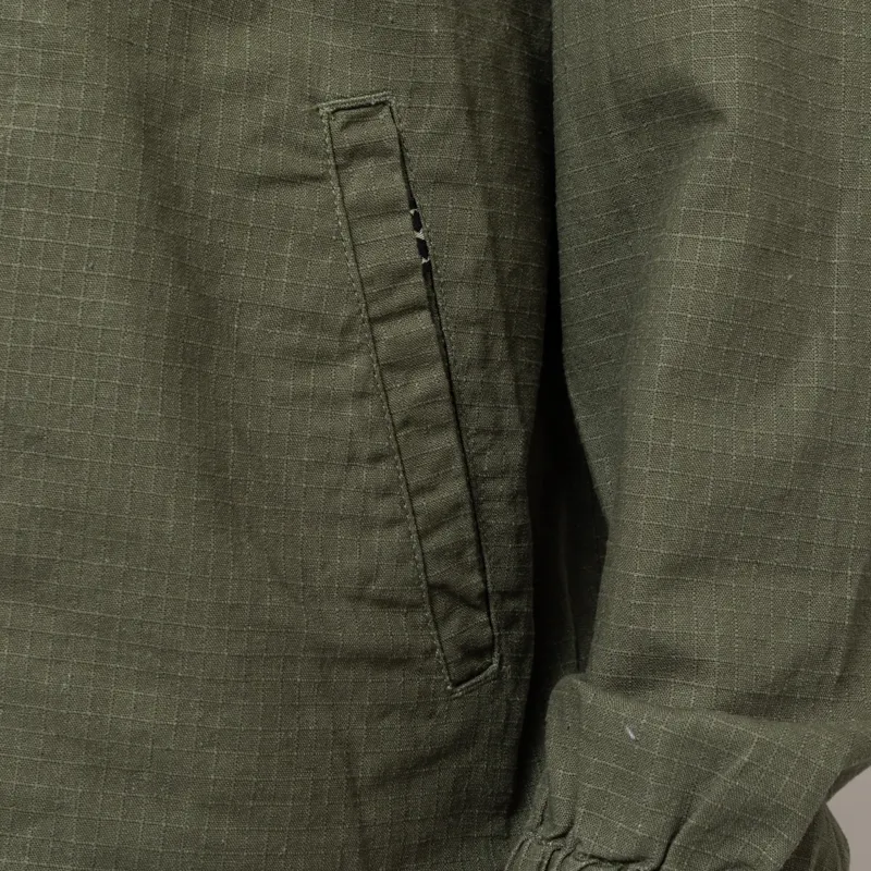 Manastash Hemp Rip Coach Jacket Olive-7