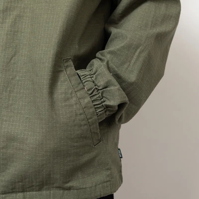Manastash Hemp Rip Coach Jacket Olive-11