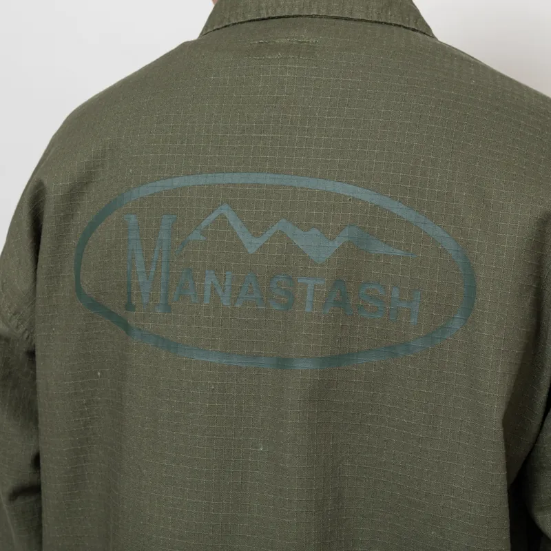Manastash Hemp Rip Coach Jacket Olive-6
