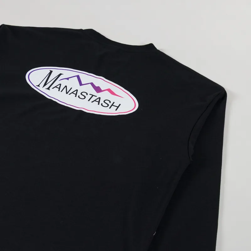 Manastash Chillmesh Original Logo Long Sleeve T Shirt Black-2
