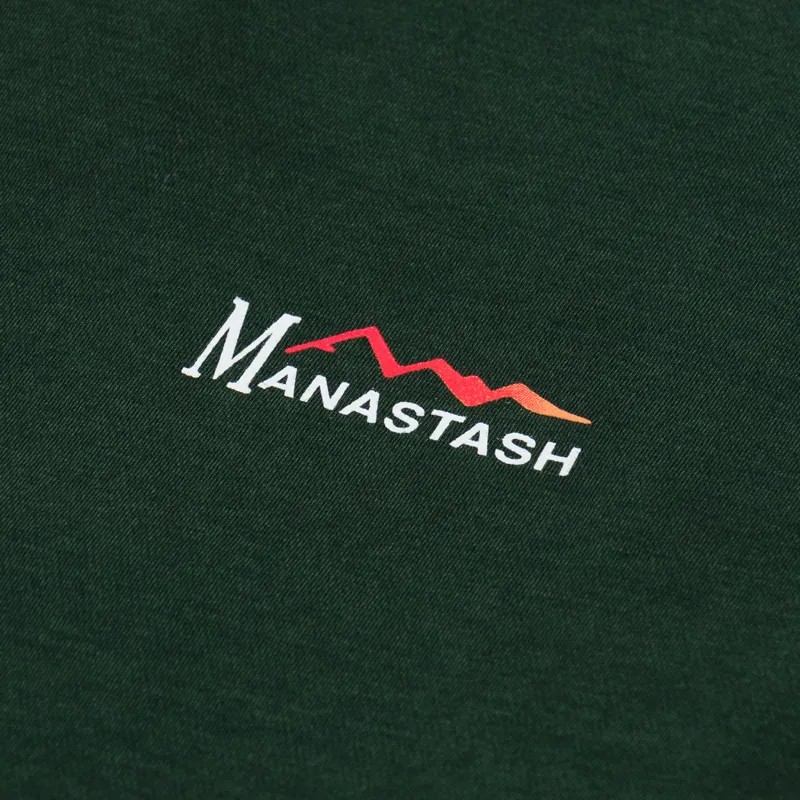 Manastash Chillmesh Original Logo Long Sleeve T Shirt Dark Green-5