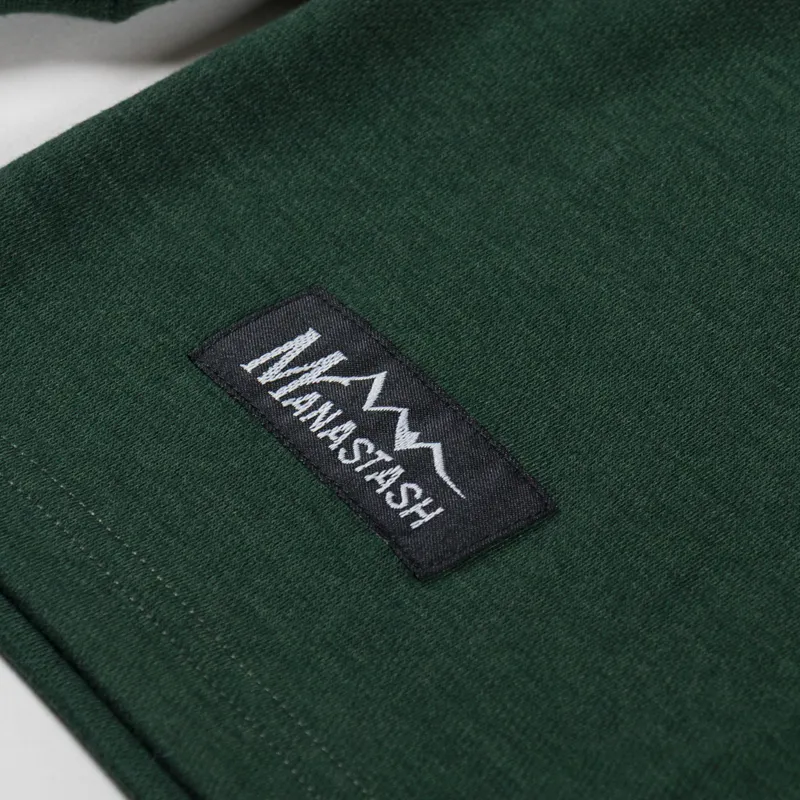 Manastash Chillmesh Original Logo Long Sleeve T Shirt Dark Green-6