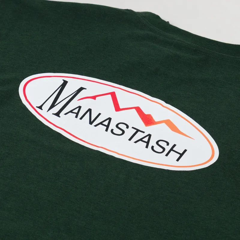 Manastash Chillmesh Original Logo Long Sleeve T Shirt Dark Green-4