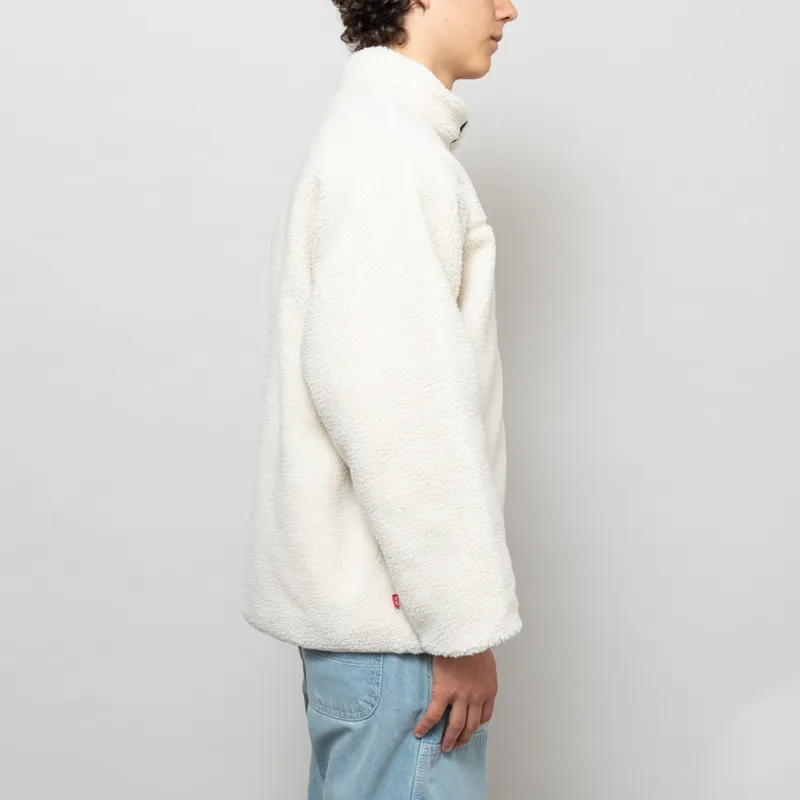 Manastash x Taion Mens Reversible Fleece Down Jacket Natural