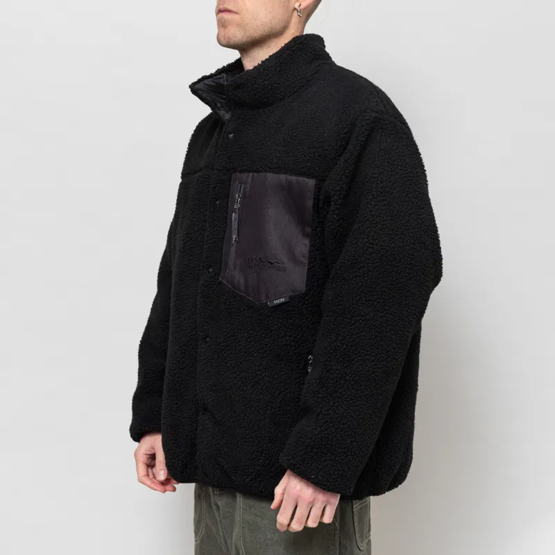 Manastash x Taion Reversible Fleece Down Jacket Black-2
