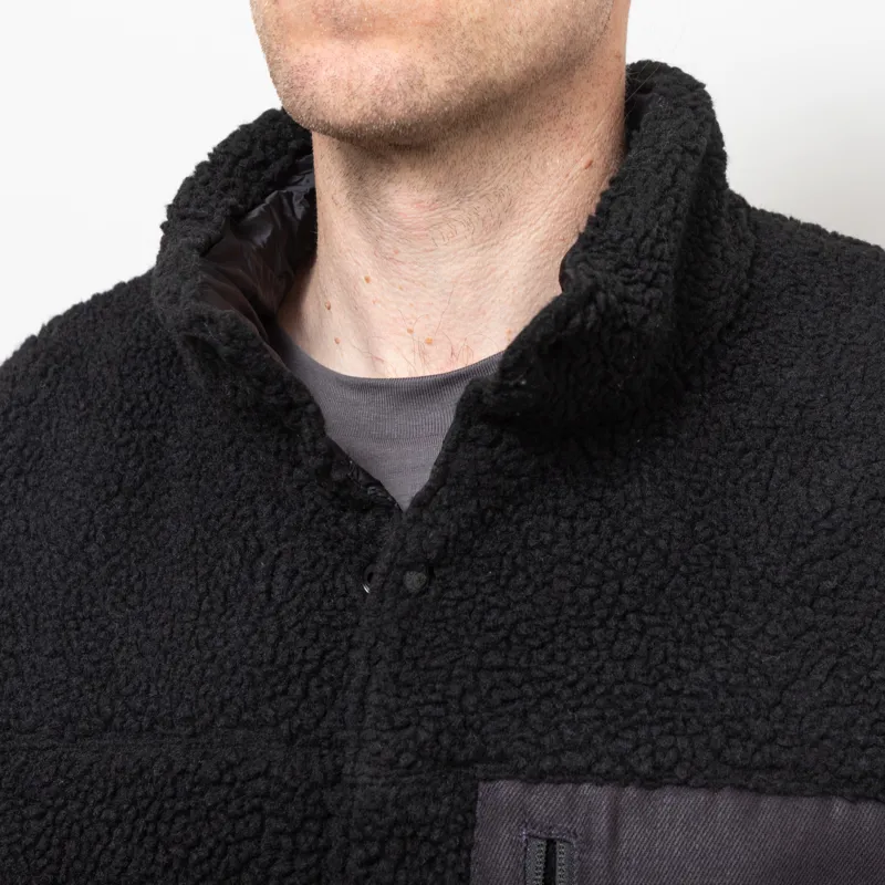 Manastash x Taion Reversible Fleece Down Jacket Black-7