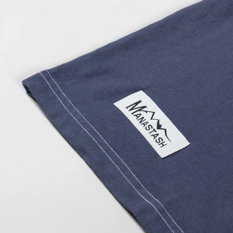 Manastash RE CTN Oval Logo T Shirt Navy-6