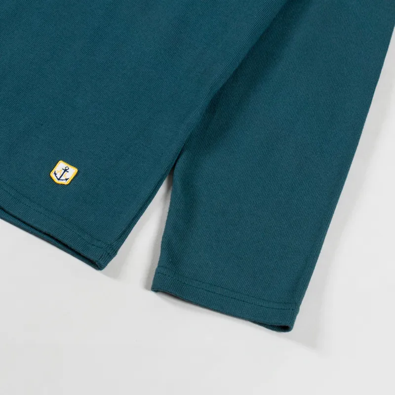 Armor Lux Heritage Organic Long Sleeve T Shirt Dark Storm-5