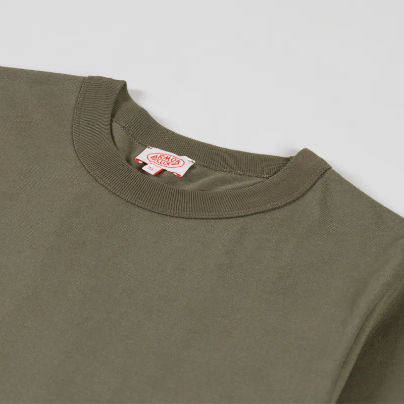 Armor Lux Organic Heritage T Shirt Olive-2