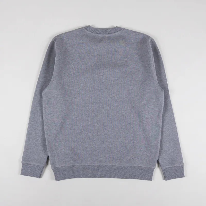 Armor Lux Heritage Logo Crew Sweat Misty Grey Boucle-1