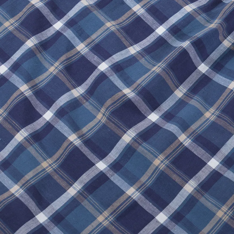 Armor Lux Straight Collar Shirt Carreau Marine Obscur-7