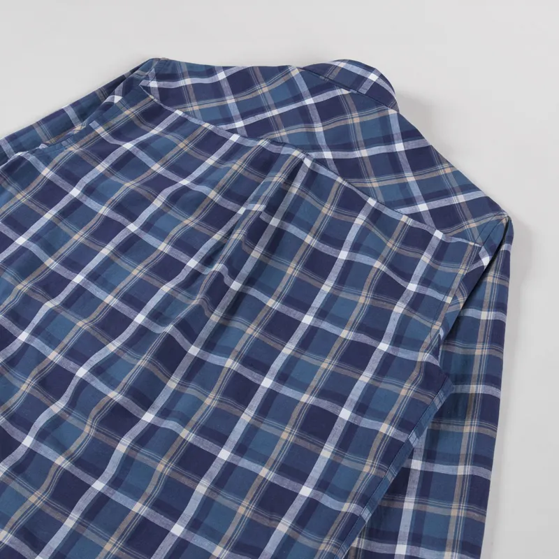 Armor Lux Straight Collar Shirt Carreau Marine Obscur-3