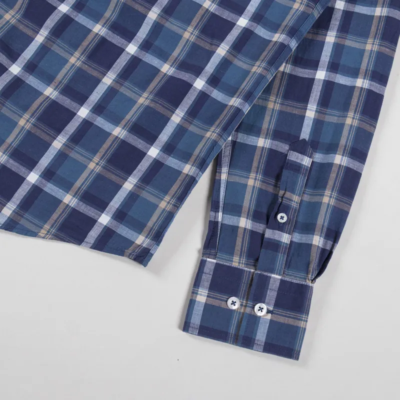 Armor Lux Straight Collar Shirt Carreau Marine Obscur-9