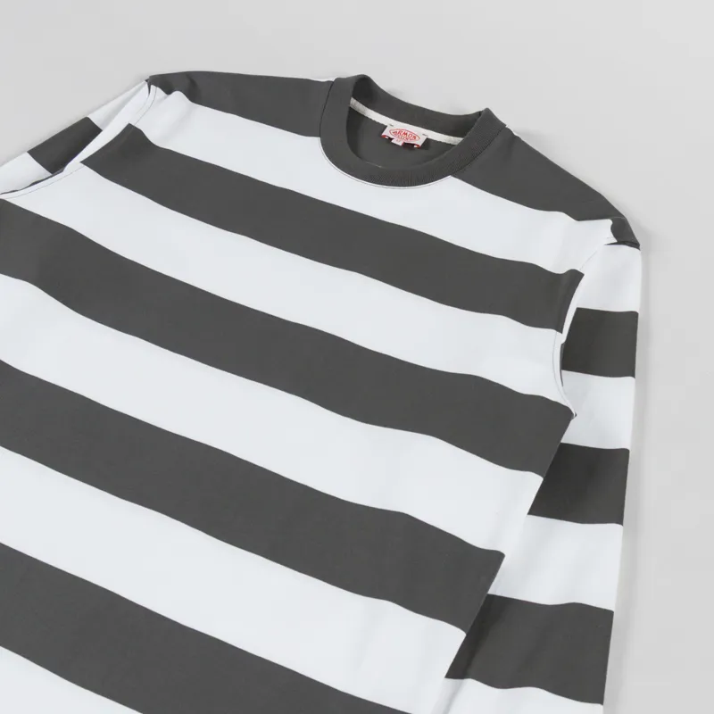 Armor Lux Wide Stripe Long Sleeve T Shirt Chimera Milk-1