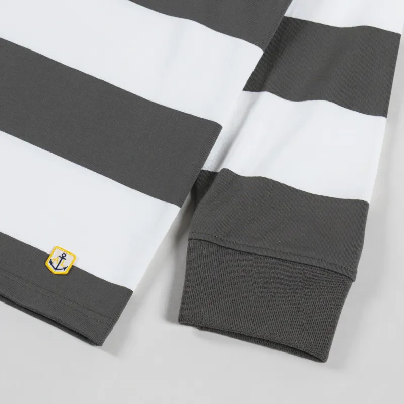 Armor Lux Wide Stripe Long Sleeve T Shirt Chimera Milk-2