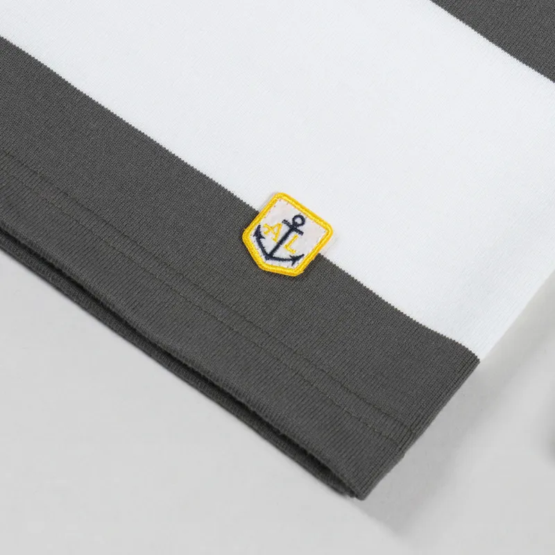 Armor Lux Wide Stripe Long Sleeve T Shirt Chimera Milk-3